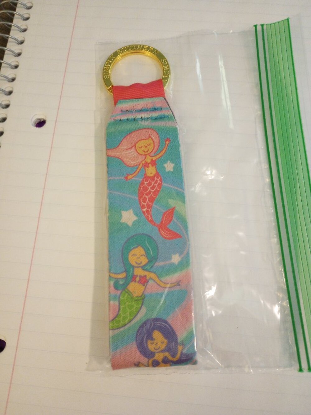 Simply Southern wristlet keychain